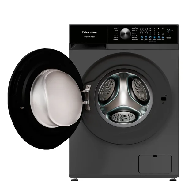 عکس درب باز شده ماشین لباسشویی پاکشوما s8w