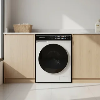 عکس از ماشین لباسشویی پاکشوما داخل آشپزخانه