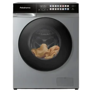 عکس از ماشین لباسشویی پاکشوما رنگ استیل